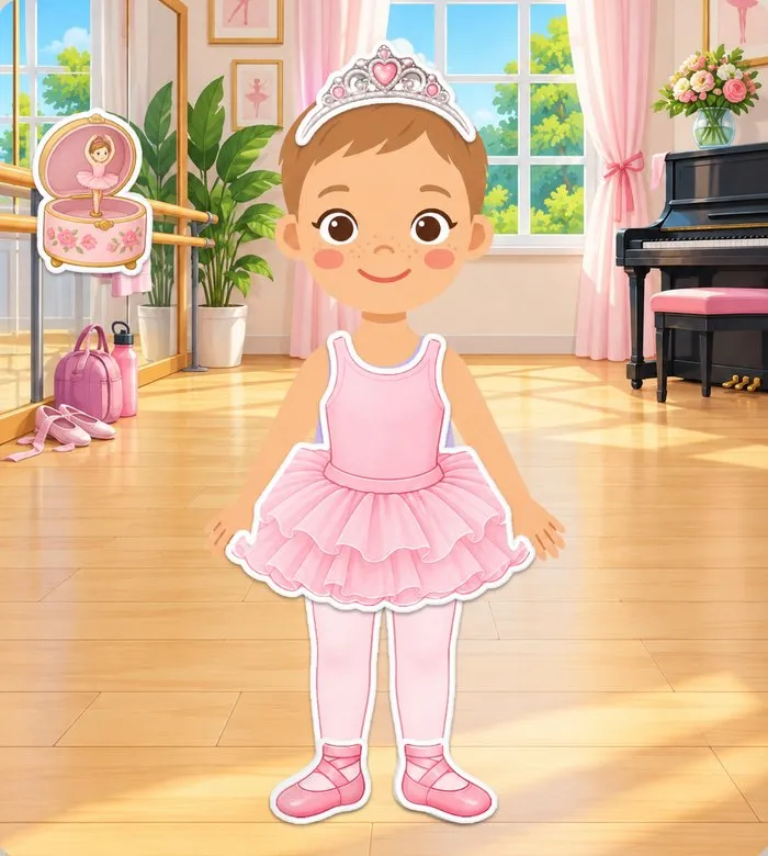 Ballerinaen ferdig kledd