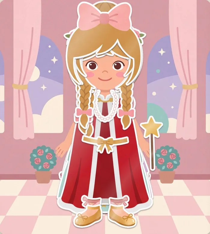 Prinsessen ferdig kledd